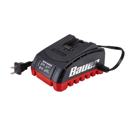Bauer Hypermax front view showing charger and LED indicators for fast safe charging