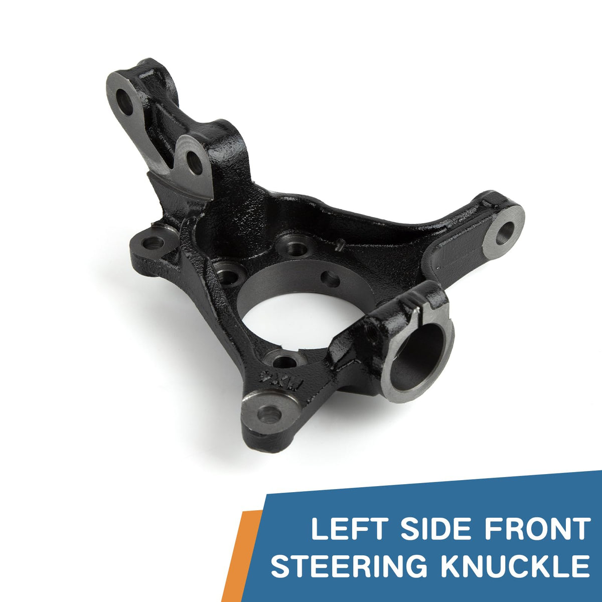 Baxzl knuckle close-up of mounting holes that ensures alignment with suspension components