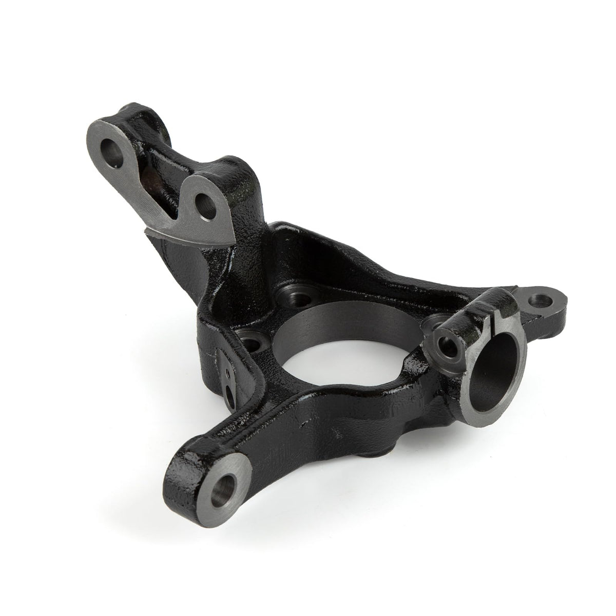 Baxzl right front steering knuckle front view showing bolt pattern and fitment benefit