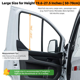 Bayan next to ruler showing fit for 55–75 cm window heights