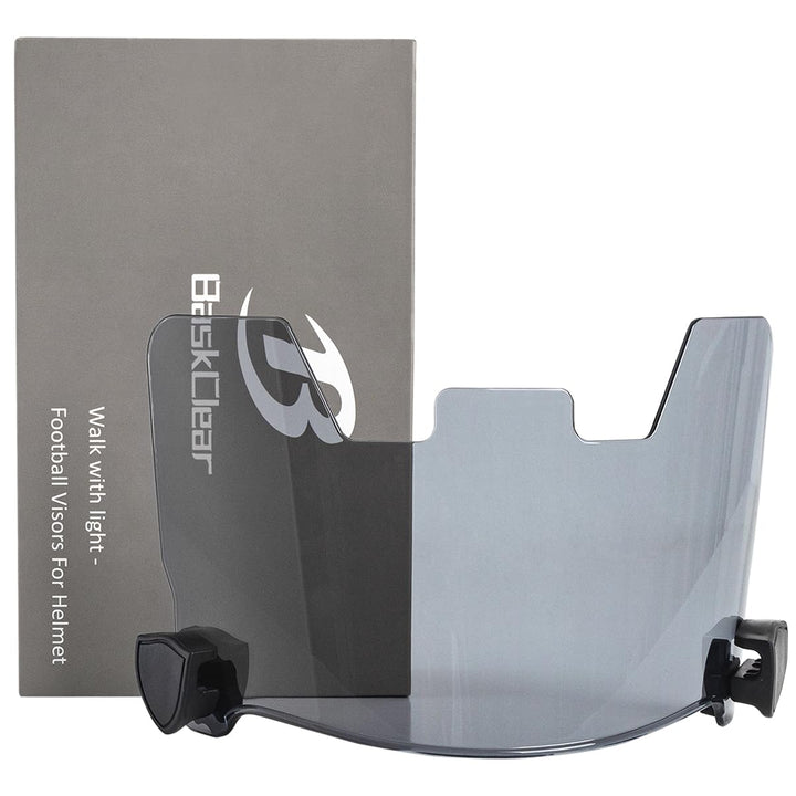 B BASKCLEAR front view clearblack visor showing full-field visibility benefit