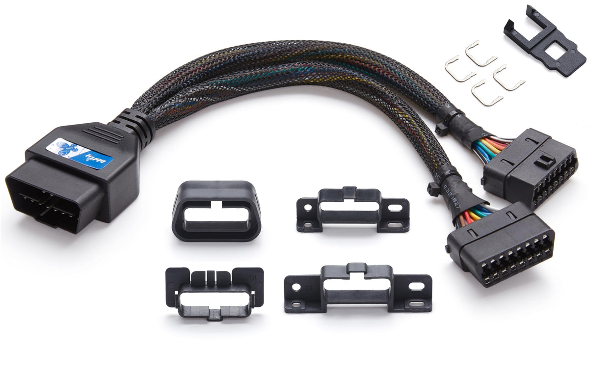 bbfly front connector showing robust OBDII fit and secure connection