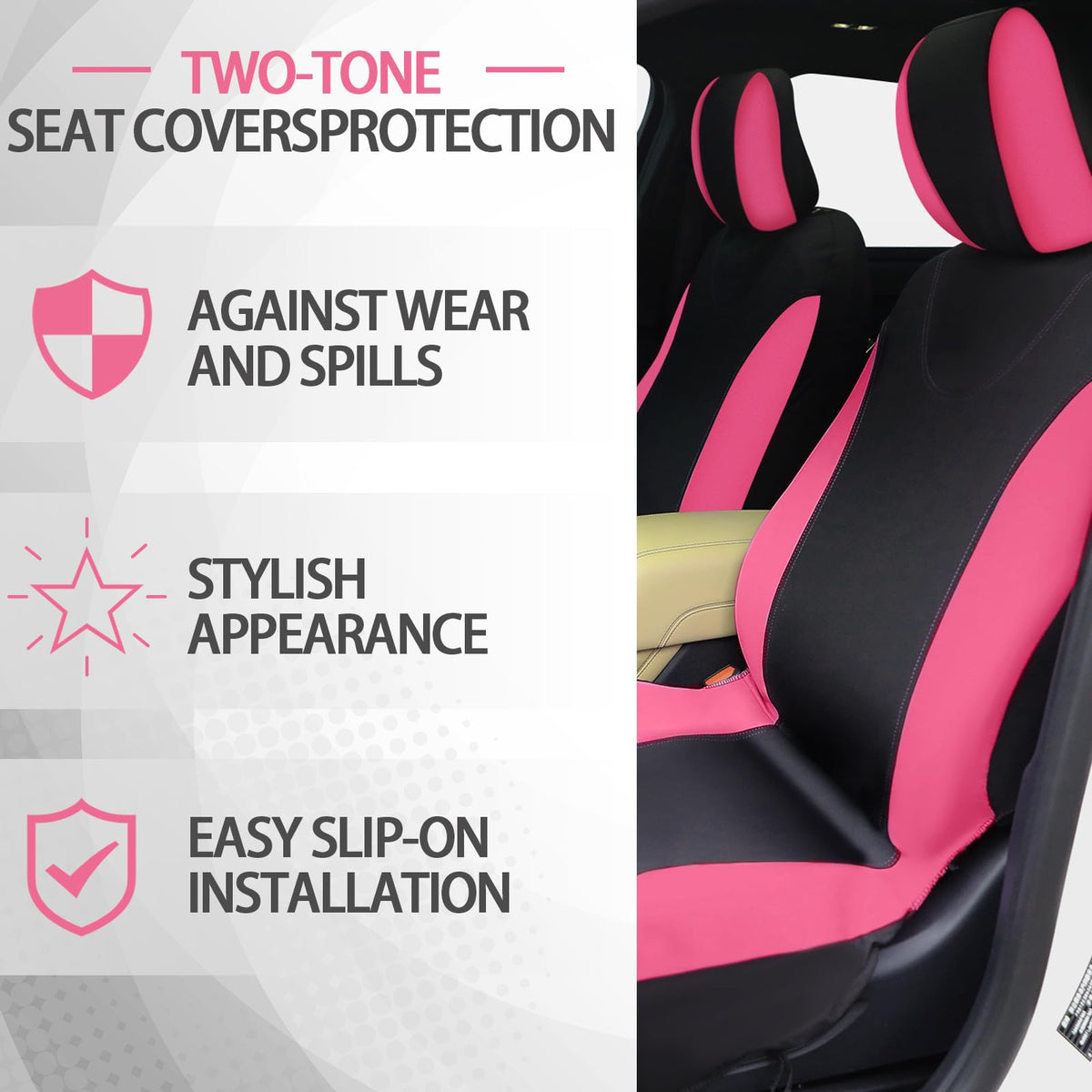 BBTO armrest and seatbelt pads showing comfort, padded protection and sparkle