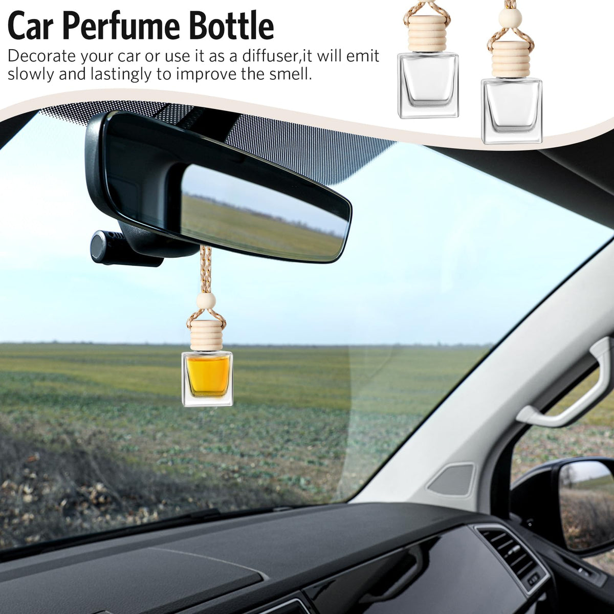BBTO diffuser hanging in car offering discreet fragrance and decorative benefit
