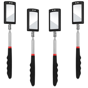 BBTO front view of four telescoping inspection mirrors showing compact benefit