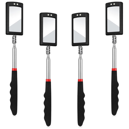 BBTO front view of four telescoping inspection mirrors showing compact benefit