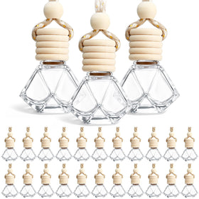 BBTO front view of 50 rhombus bottles showing quantity and clear glass benefit