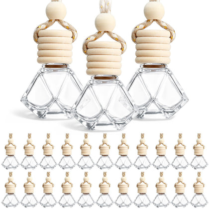 BBTO front view of 50 rhombus bottles showing quantity and clear glass benefit