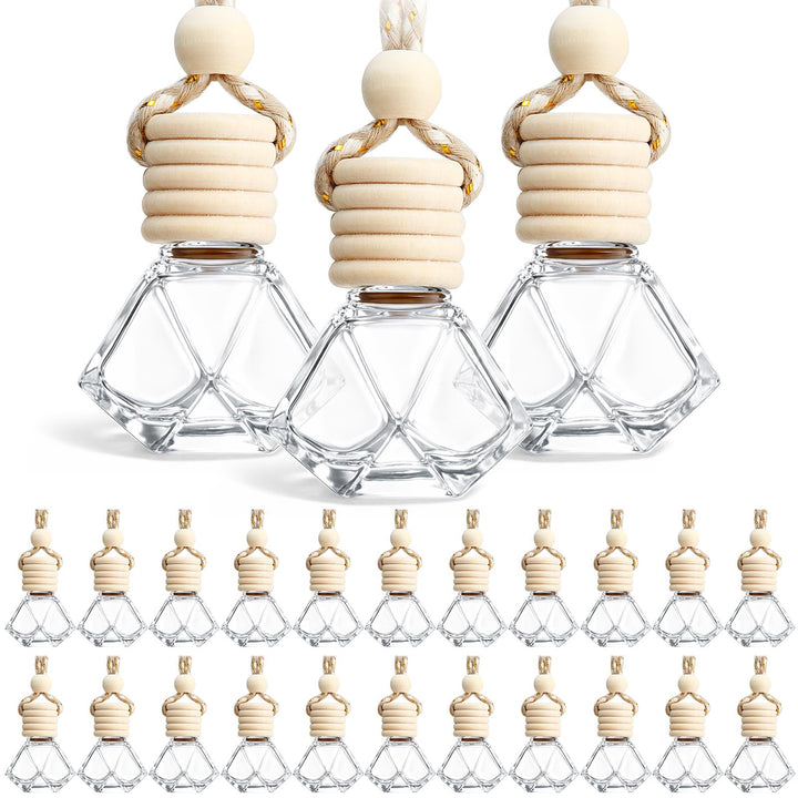 BBTO front view of 50 rhombus bottles showing quantity and clear glass benefit