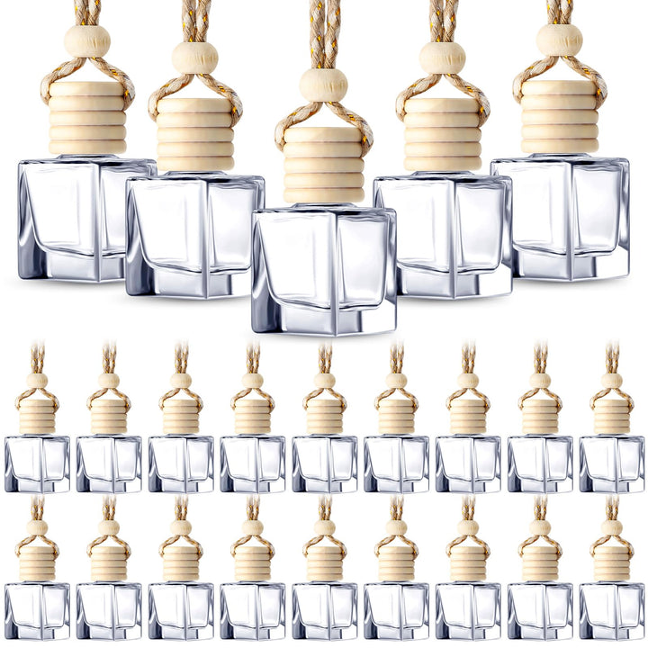 BBTO front view of 50-piece cube diffuser bottles showing set and accessories for easy refills