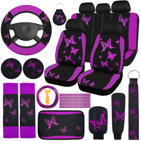 BBTO front seat cover purple black showing stylish protection benefit