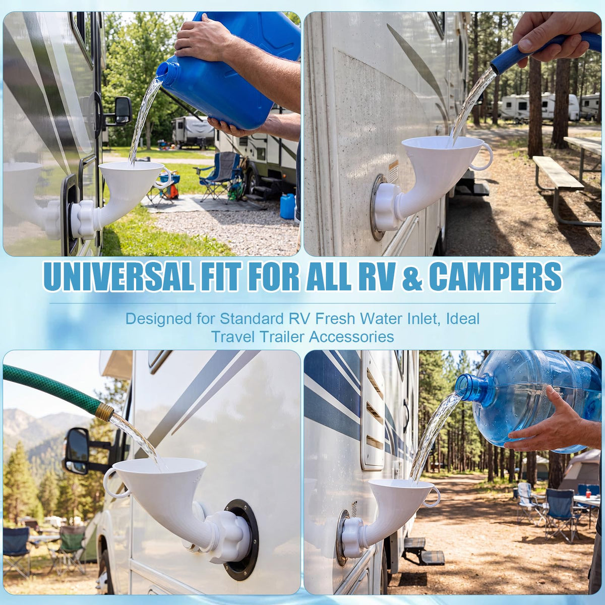 BBTO funnel packed for storage showing neat, space-saving convenience