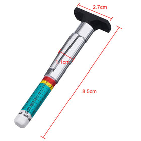 BBTO gauge inserted into tire showing fast wear assessment