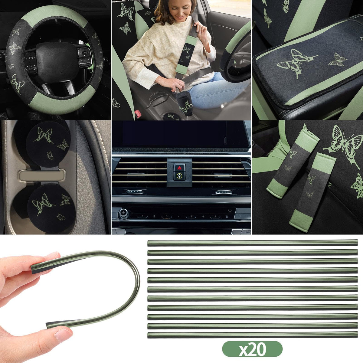 BBTO gearshift handbrake and armrest covers providing comfort and neatness