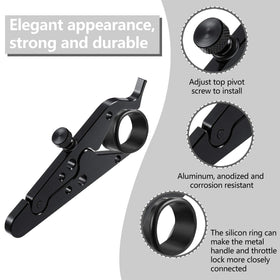 BBTO throttle lock in use on motorcycle showing reduced hand fatigue during long ride