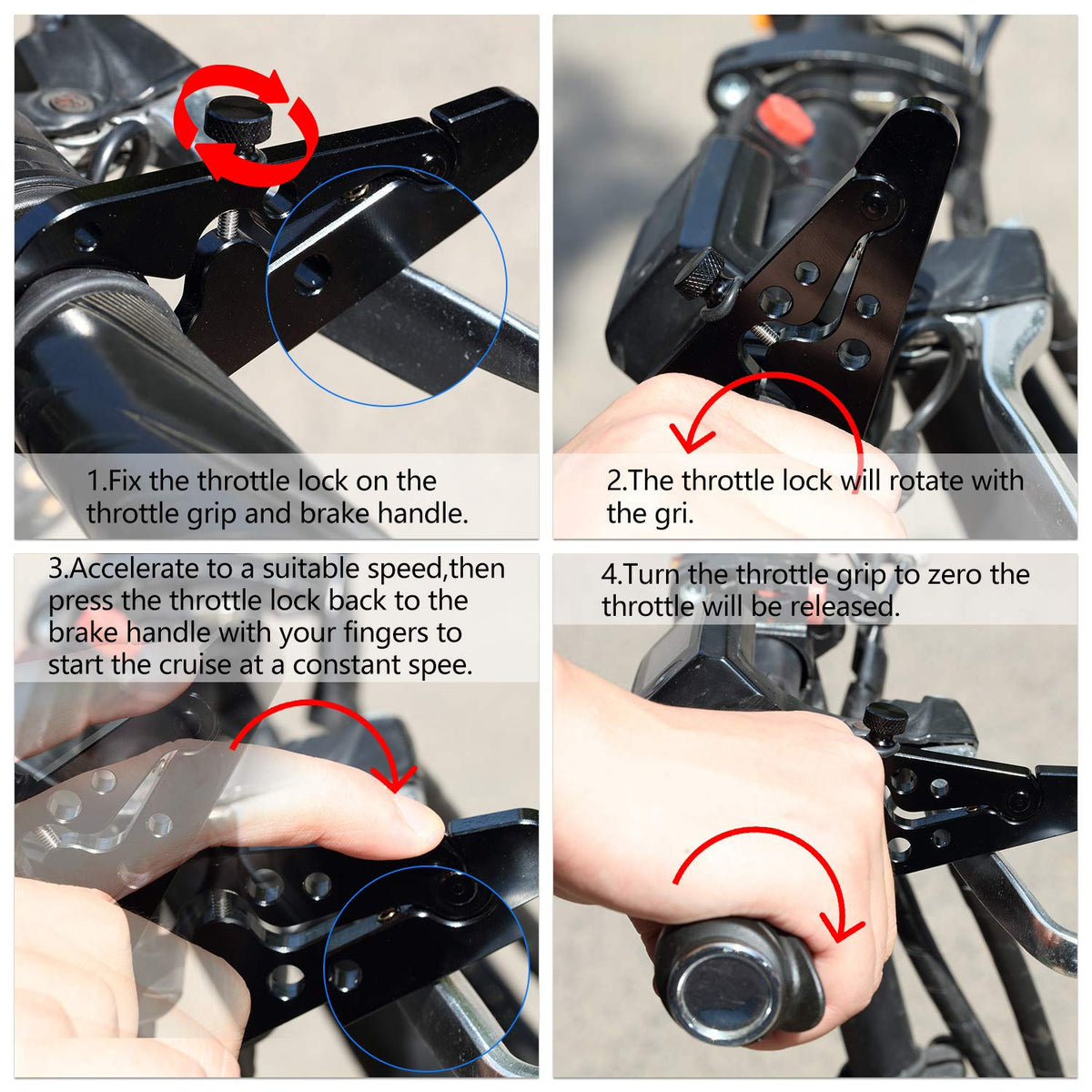 BBTO side profile installed on handlebar demonstrating neat clamp fit and safety
