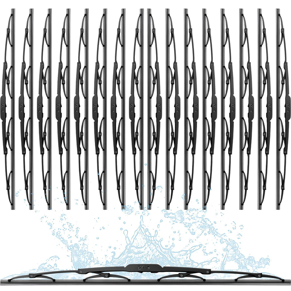 BBTO front packaging of 16-pack wiper blades showing contents and size benefit