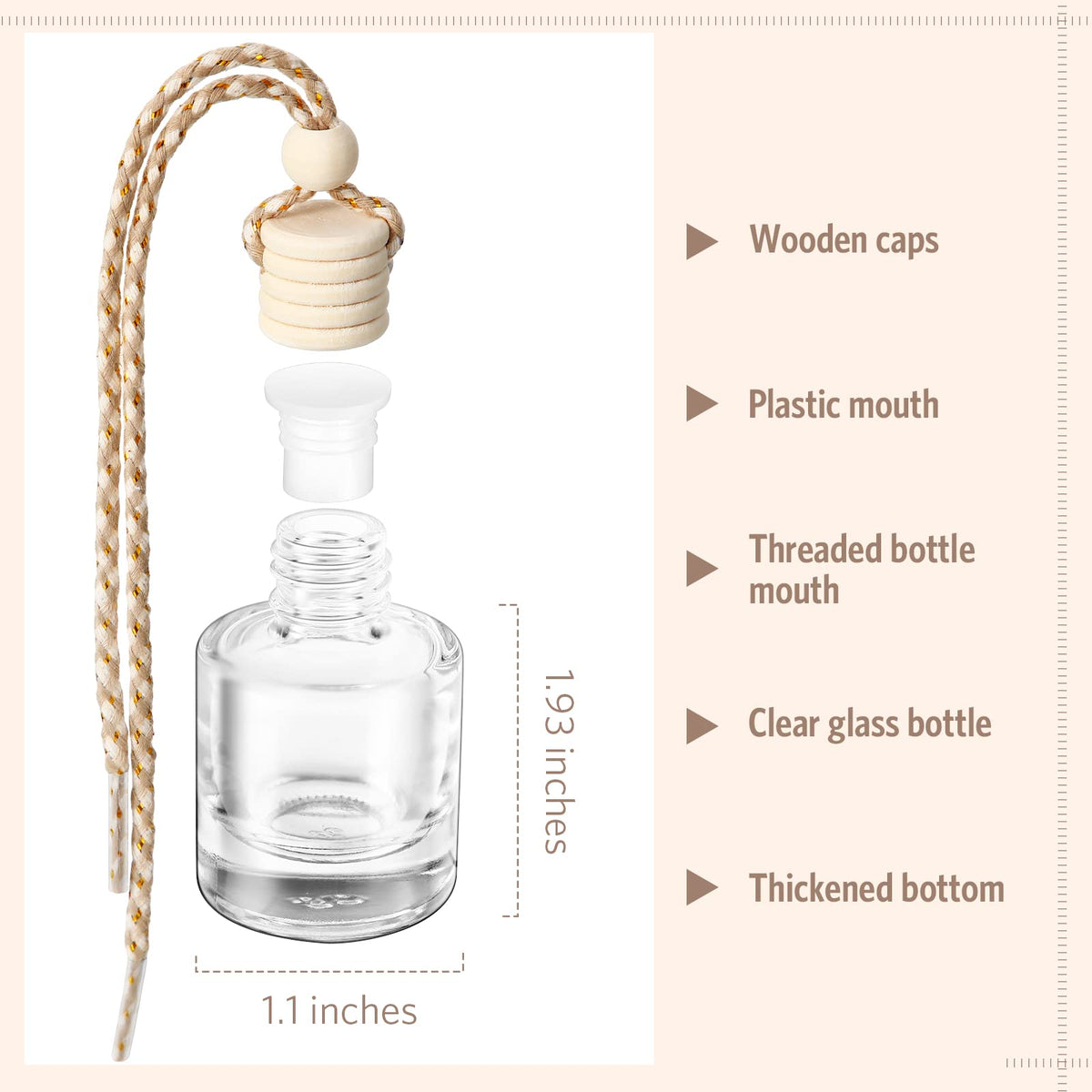 BBTO wooden cap close-up highlighting porous wood for steady scent diffusion