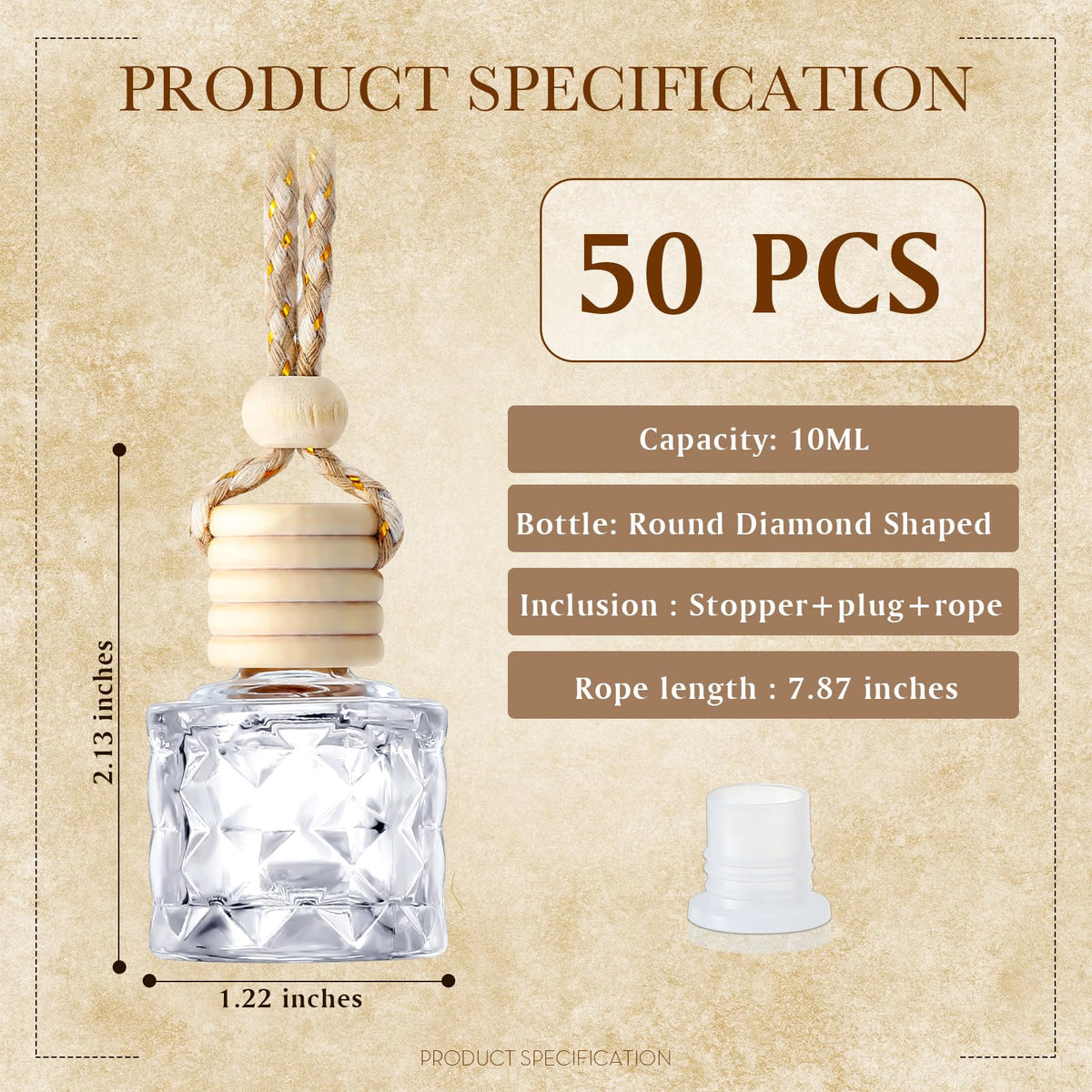 BBTO wooden cap detail showing cap texture and absorbent top for scent release