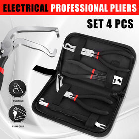 BCJCLTS hose clamp plier in action releasing a fuel line clip safely