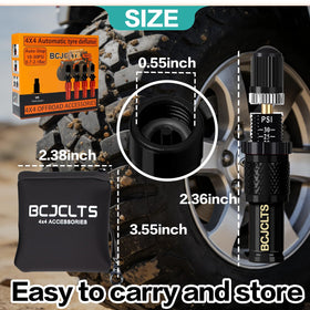 BCJCLTS deflator attached to truck tire on trail for consistent air-down performance
