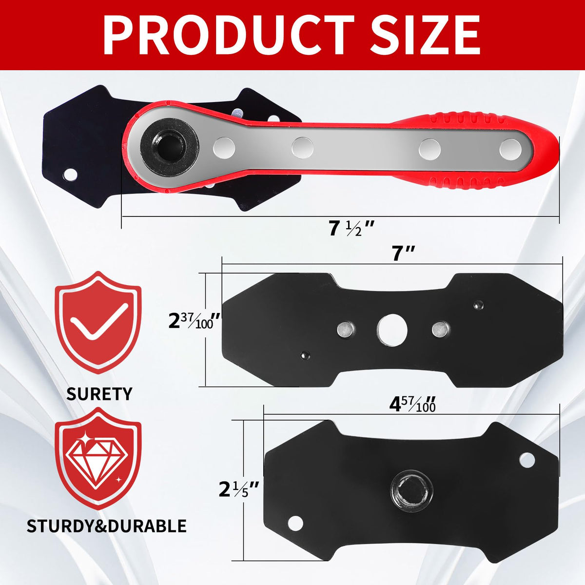 BCJCLTS tool beside ruler for scale to show large size and workshop suitability