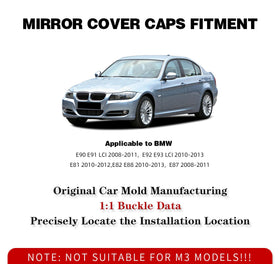 BDBO mirror cap installed on BMW front for immediate style upgrade