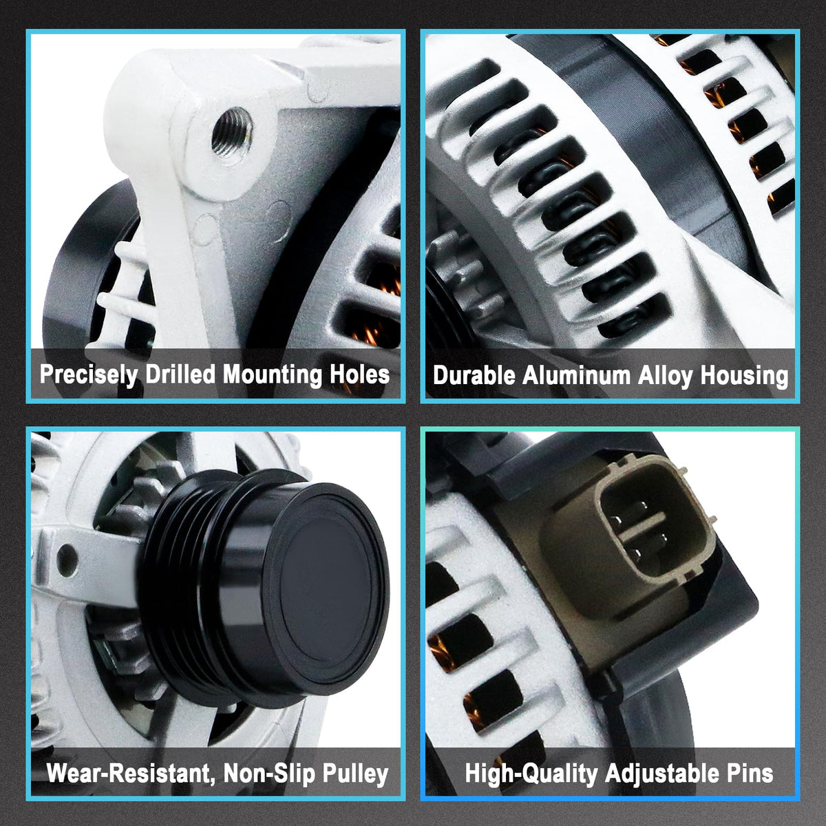 BDELI alternator pulley close-up illustrating durable pulley design