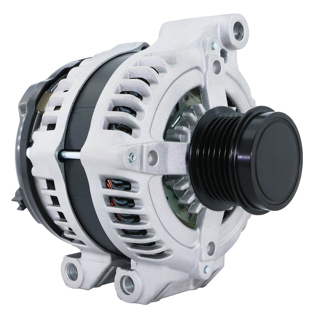 BDELI alternator front view showing mounting points and clean housing for easy fit