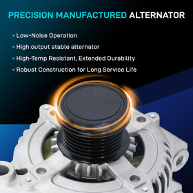 BDELI alternator beside ruler illustrating compact size and correct scale