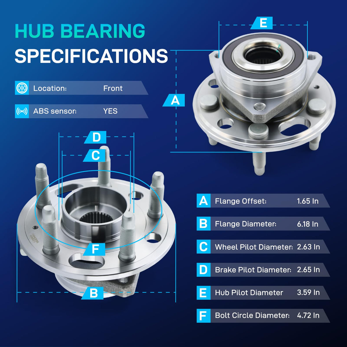 BDELI 513288 close-up of bearing seal showing durable construction