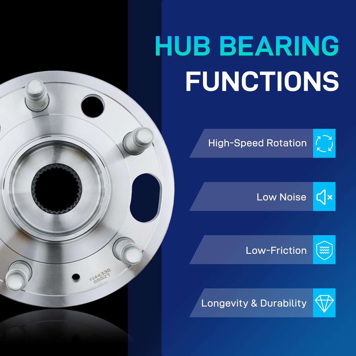 BDELI 513288 wheel studs detail illustrating five-stud configuration benefit
