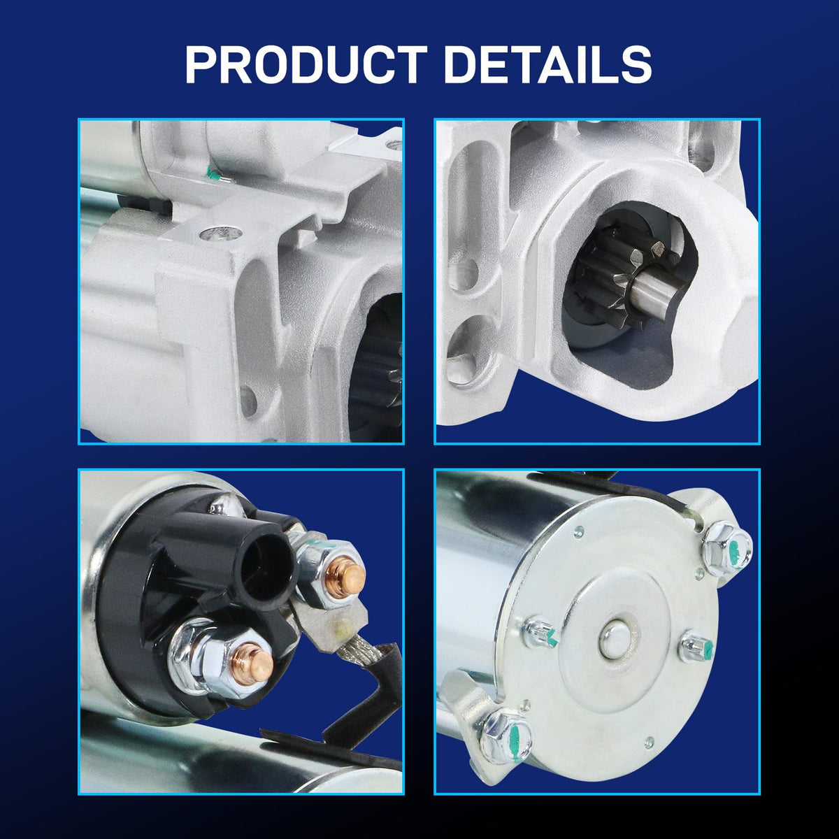 BDELI 6970 starter 9-tooth gear closeup showing precise engagement for reliable starts
