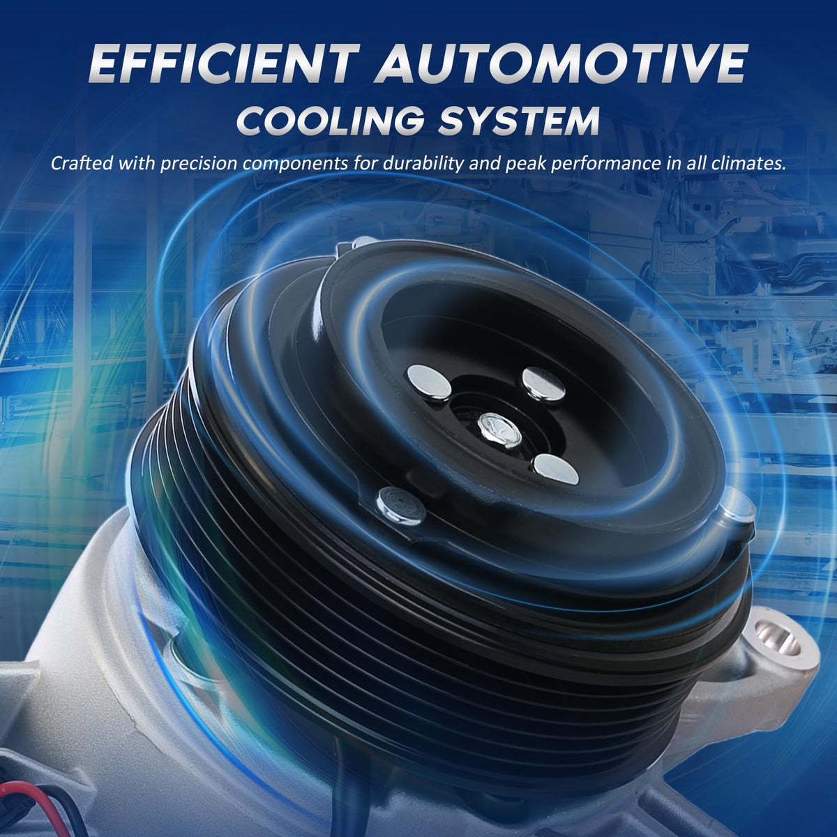 BDELI compressor installed in engine bay demonstrating direct-fit compatibility