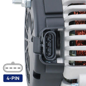 BDELI alternator electrical connector closeup showing correct plug fit benefit