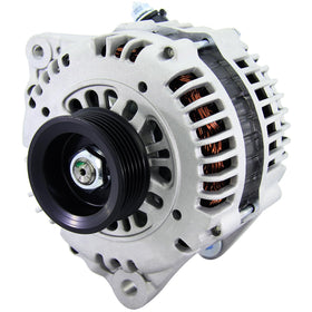 BDELI alternator front view showing mounting points and durable housing for easy replacement