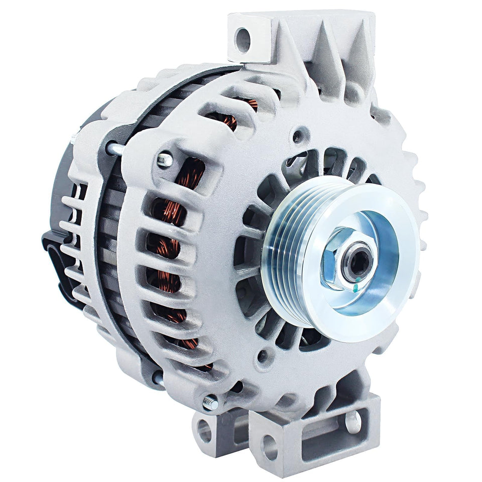 BDELI alternator front view showing mounting points and clean finish for easy fitment