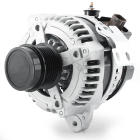 BDELI alternator front view showing mounting points and compact design benefit