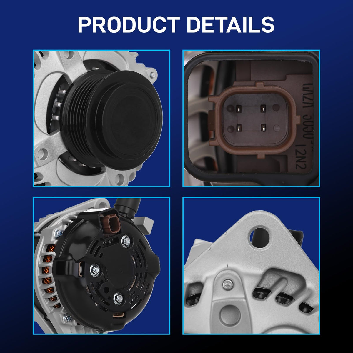BDELI alternator installed in Honda Odyssey engine bay demonstrating direct-fit replacement