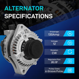 BDELI alternator label with part numbers visible for accurate fitment confirmation
