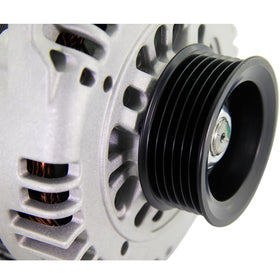 BDELI alternator label and stamped part numbers proving cross-reference compatibility