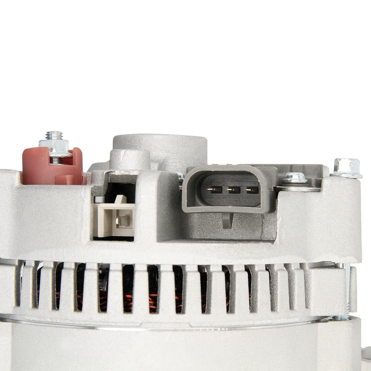 BDELI alternator installed in engine bay demonstrating direct-fit replacement benefit