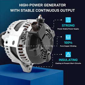 BDELI alternator installed in engine bay demonstrating direct-fit convenience