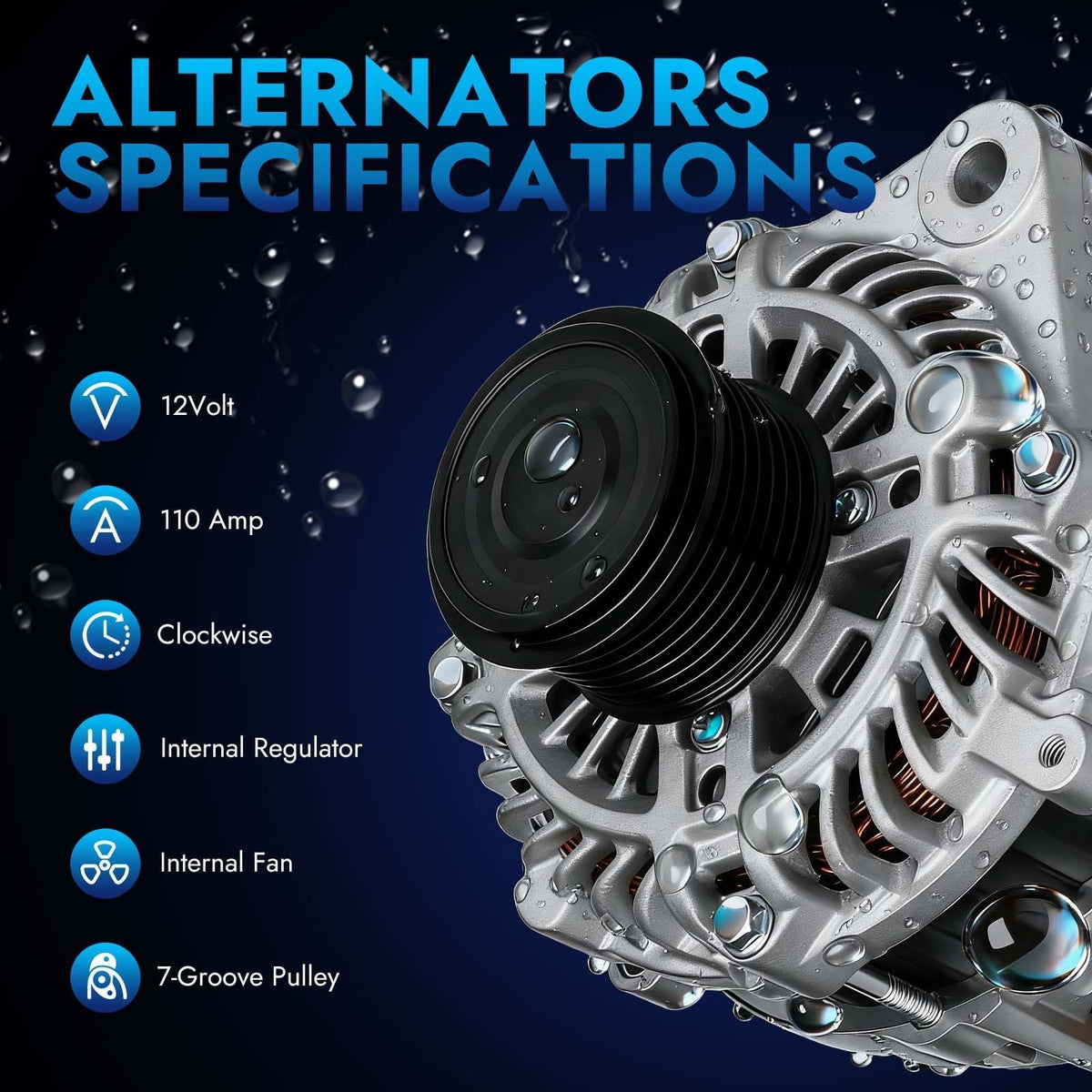 BDELI alternator mounting points detail, precise fit and secure installation