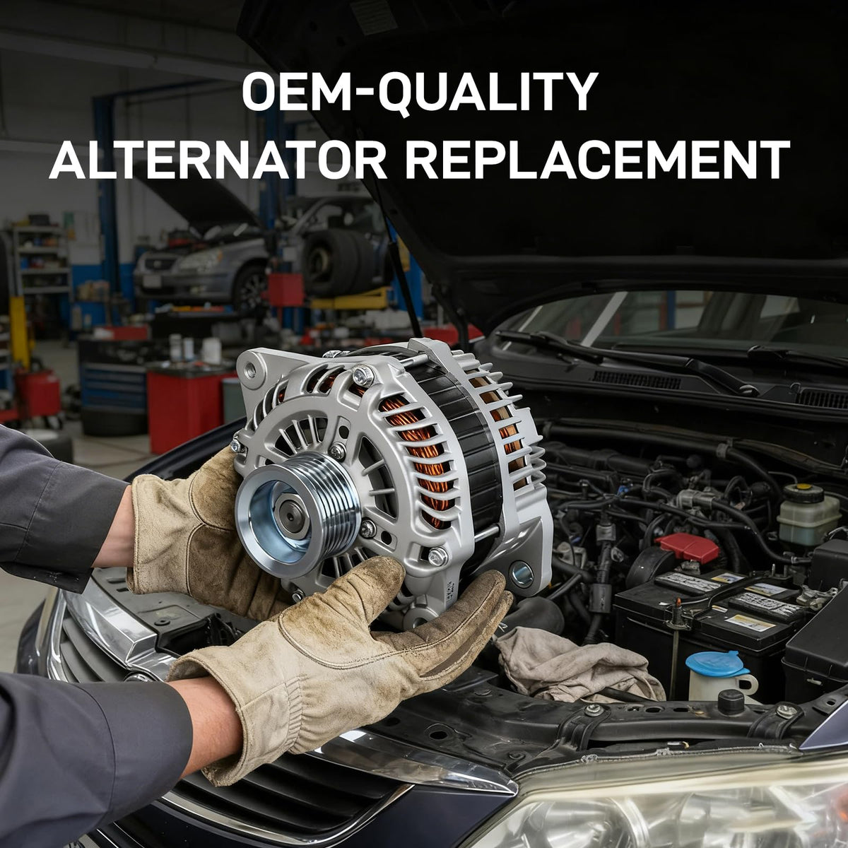 BDELI alternator packaging with warranty card showing quality assurance