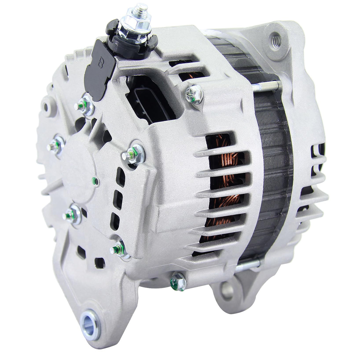 BDELI alternator pulley and electrical connector close-up highlighting OEM-fit details
