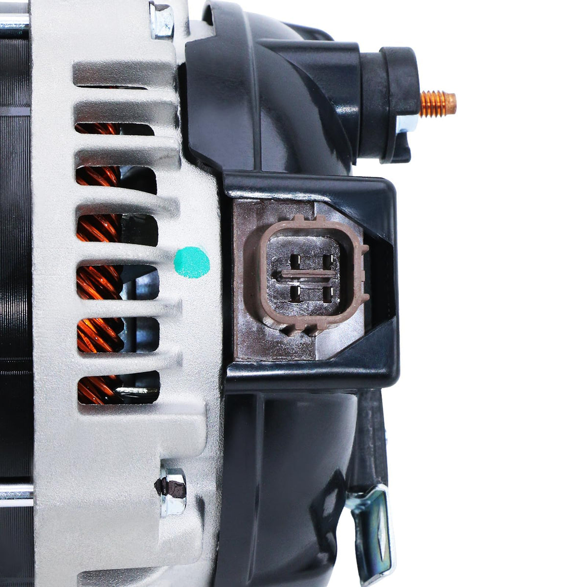 BDELI alternator pulley close-up demonstrating durable pulley for consistent belt grip