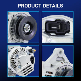 BDELI alternator next to measuring tape showing compact scale benefit