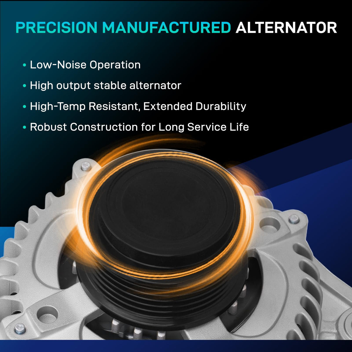 BDELI alternator side mounting bracket highlighting correct OEM-style bolt locations