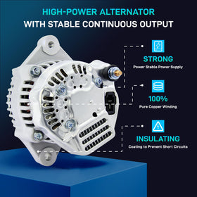 BDELI alternator side mounting flange showing bolt pattern for fit